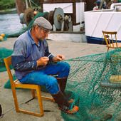 Fiskare lagar nät, Bohuslän