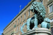 Lejonstaty vid Stockholms slott