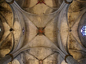 Innertak i Maria del Mar Church, Spanien