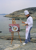 Cook with easel