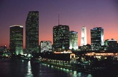 Miami in the dusk, USA