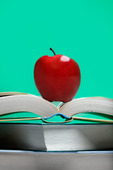  Book with red Apple
