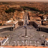 St Peter's Square in Rome, Italy