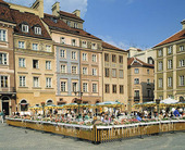 Gamla stadens torg i Warszawa, Polen
