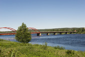 Bro över Ljusnan till Ljusdal i Hälsingland