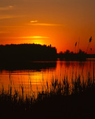 Lake in sunset