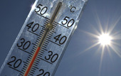 Solen och termometer