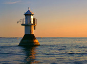 Lighthouse Hunnebåden in Gothenburg Archipelago