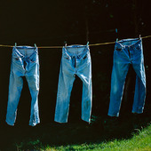 Jeans på tork