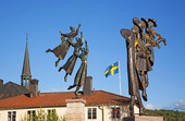 Skulpturer vid Rättviks stadshus, Dalarna