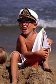 Pojke på strand