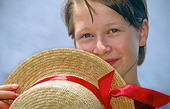 Girl with summer hat