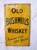 Sign at whiskey factory, Ireland