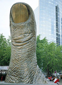 Cecars giant thumb in Paris, France