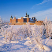 Kalmar slott i vinterlandskap, Småland