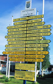 Signposts in Haparanda, Norrbotten