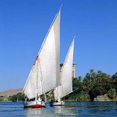 Segelbåt på Nilen, Egypten