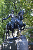 Staty Paul Revere i North End, Boston, USA
