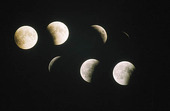 Olika faser i total månförmörkelse