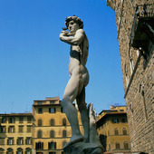 Davidstaty av Michelangelo i Florens, Italien