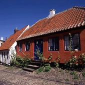 Hus i Ebeltoft, Danmark