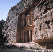 Ruin i Petra, Jordanien